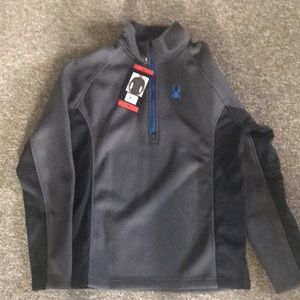 Spyder gray quarter zip brand new